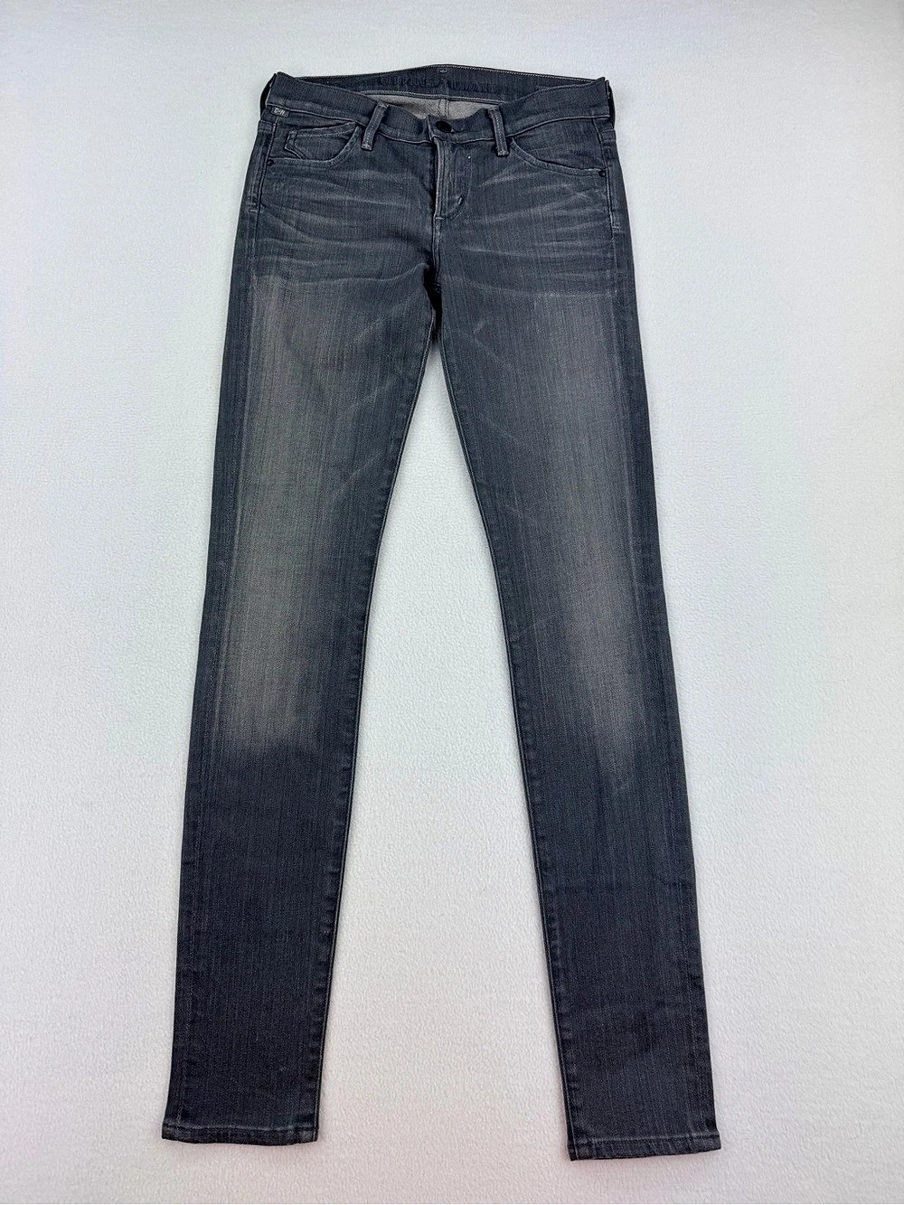 Citizens Of Humanity Avedone Low Rise Skinny Leg Med Black Wash Women Sz 27